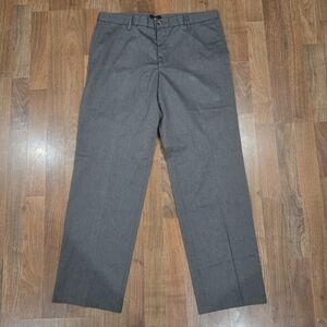 Dockers Mens Dress Pants 38x34 Gray Pinstripe Straight Fit Classic Office (D022)